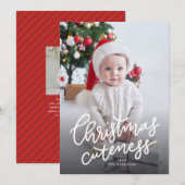 クリスマスの可愛さ 休日の誕生発表 シーズンカード (正面/裏面)