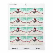 クリスマスの台所からのレトロの立場のミキサー ラベル (フルシート)