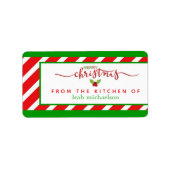 クリスマスの台所から赤い緑 ラベル (正面)