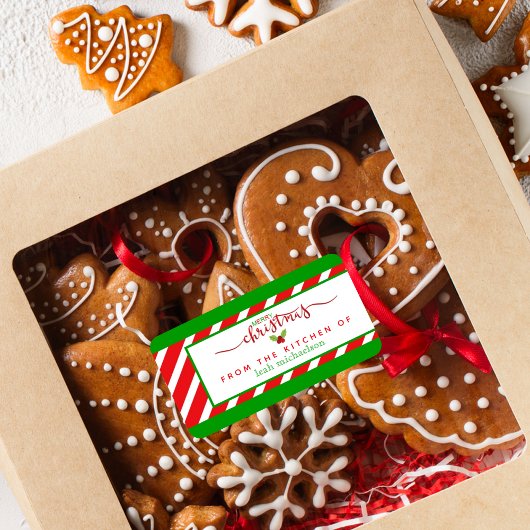 クリスマスの台所から赤い緑 ラベル