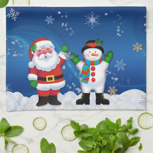 クリスマスの台所タオル キッチンタオル (折り畳み)
