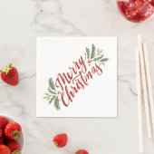 クリスマスの台本と緑の休日 スタンダードカクテルナプキン (インサイチュ)
