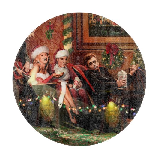 クリスマスの合間 カッティングボード (正面)