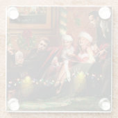 クリスマスの合間 ガラスコースター (裏面)