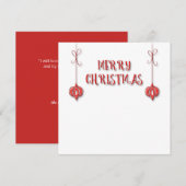 クリスマスの吊るし飾り オーダーメイド シーズンカード (正面/裏面)