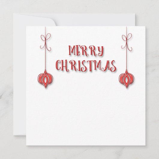 クリスマスの吊るし飾り オーダーメイド シーズンカード (正面)