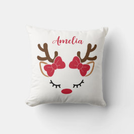 クリスマスの名前が付いたかわいいトナカイ クッション