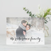 クリスマスの名前 | 白黒(写真) シーズンカード (スタンド正面)