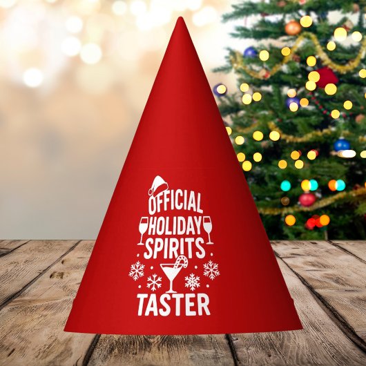 クリスマスの名言 楽しいパーティーの雰囲気 公式ホリデースピリッツテスター 赤 パーティーハット