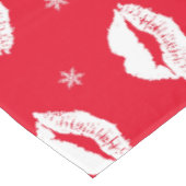 クリスマスの唇と雪 テーブルクロス (アングル)