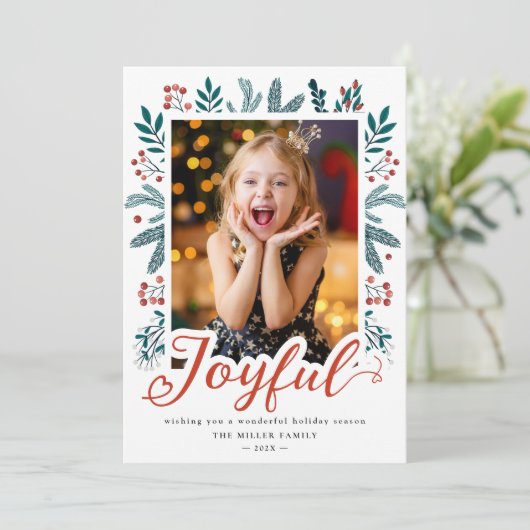 クリスマスの喜ばしいスクリプトHolly Beres写真 シーズンカード (スタンド正面)
