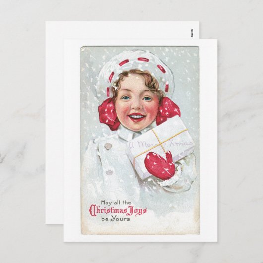 クリスマスの喜びがあなたのものでありますように シーズンポストカード (正面/裏面)