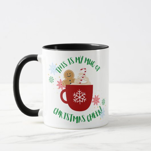 クリスマスの喜びが溢れる私のマグカップ マグカップ (左)