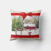 クリスマスの喜びと平和の写真 クッション (裏面)