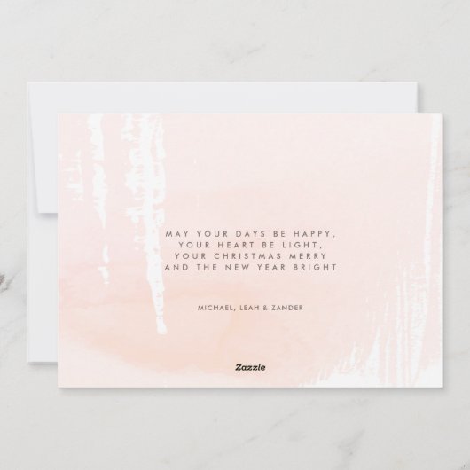 クリスマスの喜びと平和の写真 シーズンカード (裏面)