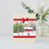 クリスマスの喜びと平和の写真 シーズンポストカード (スタンド正面)