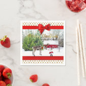 クリスマスの喜びと平和の写真 スタンダードカクテルナプキン (インサイチュ)