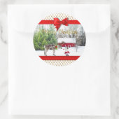 クリスマスの喜びと平和の写真 ラウンドシール (バッグ)