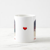 クリスマスの喜びと抱擁 コーヒーマグカップ (中央)