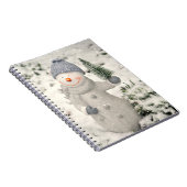 クリスマスの喜びと笑顔雪だるま ノートブック (右側)