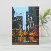 クリスマスの喜びに満ちたミッドタウン NYC フォトグラフィー シーズンカード (スタンド正面)