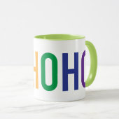 クリスマスの喜びのためのレインボーホホホホーサンタマググ マグカップ (正面右)