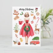 クリスマスの喜びのポストカード シーズンカード (スタンド正面)