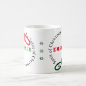 クリスマスの喜びのマグの精神を包含して下さい コーヒーマグカップ (中央)