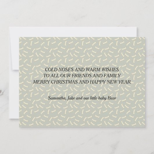 クリスマスの喜びの休日の写真カードの12匹の犬 招待状 (裏面)