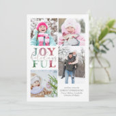 クリスマスの喜びの休日4写真の水色 シーズンカード (スタンド正面)