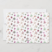 クリスマスの喜びの休日5写真水彩 シーズンカード (裏面)