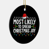 クリスマスの喜びの休暇を広げる可能性が最も高い セラミックオーナメント (右)