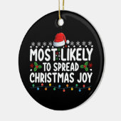 クリスマスの喜びの休暇を広げる可能性が最も高い セラミックオーナメント (左)