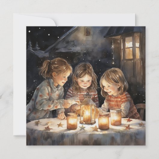 クリスマスの喜びの光を広める シーズンカード (正面)