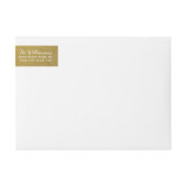 クリスマスの喜びの平和愛カスタムの金ゴールド ラップアラウンドラベル (正面)