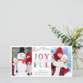 クリスマスの喜びの挨拶2フォトライト シーズンカード (スタンド正面)