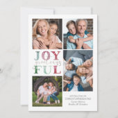 クリスマスの喜びの挨拶4写真水彩 シーズンカード (正面)