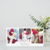 クリスマスの喜びの願い3写真水彩 シーズンカード (スタンド正面)