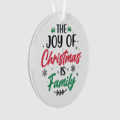 クリスマスの喜びは家族だ» オーナメント (正面)