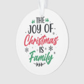 クリスマスの喜びは家族だ» オーナメント (正面)