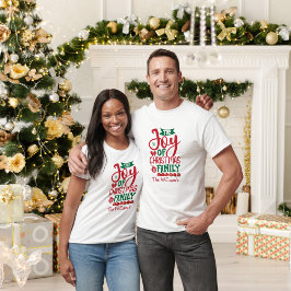 クリスマスの喜びは家族だ Tシャツ