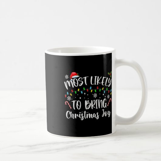 クリスマスの喜びをもたらしそうである コーヒーマグカップ (右)