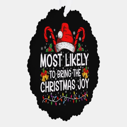 クリスマスの喜びをもたらす可能性が最も高いマッチング オーナメントカード (右)