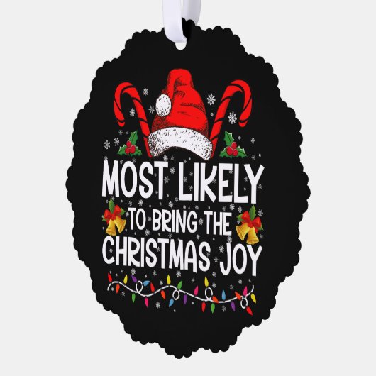 クリスマスの喜びをもたらす可能性が最も高いマッチング オーナメントカード (左)