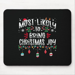 クリスマスの喜びをもたらす最も可能性が高いクリスマスおもしろいX マウスパッド