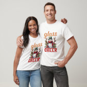 クリスマスの喜びをグラスに込めて 面白い雪だるま ワイン愛好家 Tシャツ (ユニセックス)