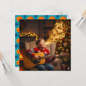 クリスマスの喜びをテーマにした子供たちの歌 カード (正面/裏面インサイチュ)