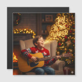 クリスマスの喜びをテーマにした歌う子供たち (正面/裏面)