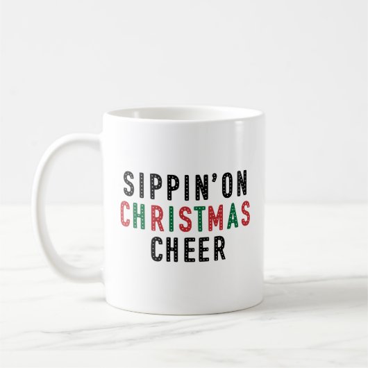 クリスマスの喜びを味わって コーヒーマグカップ (左)