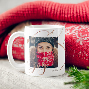 クリスマスの喜びを広げよう シンプルな写真デザイン コーヒーマグカップ